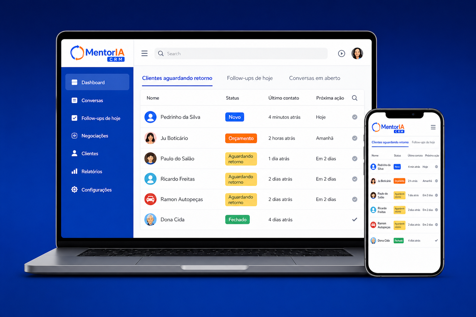Mockup Dashboard MentorIA